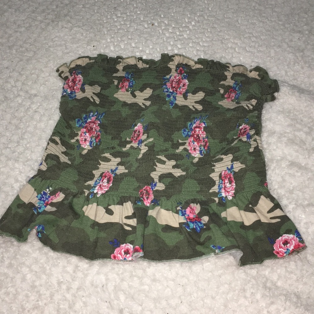 Camo and floral bandeau